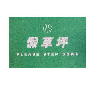 现代简约ins风丝圈地垫绿色入户门垫可裁剪耐磨防尘脚垫