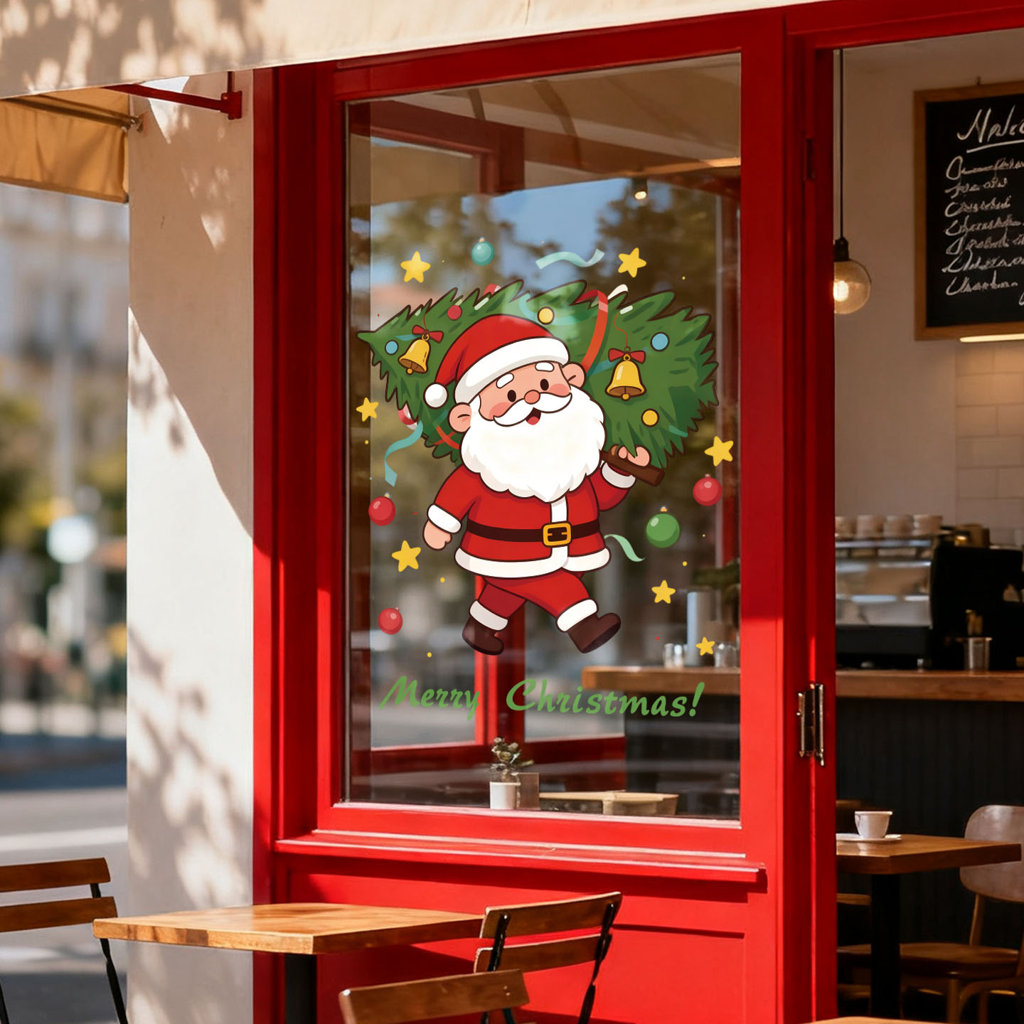 圣诞节氛围装饰品贴纸窗花贴画