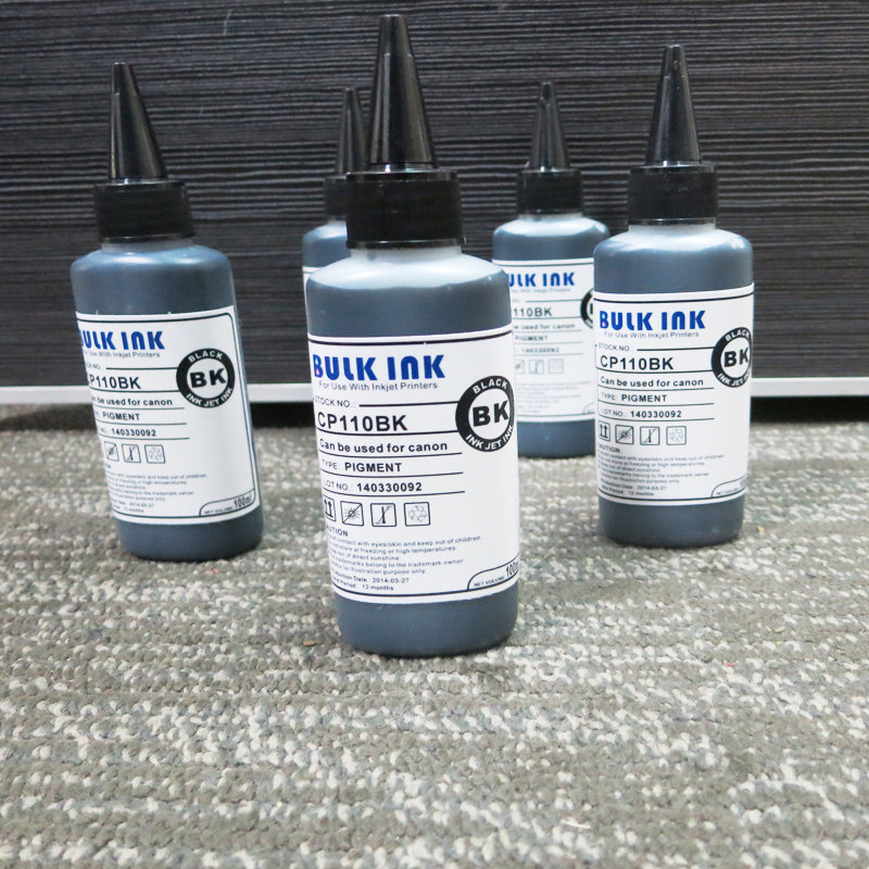 打印机墨水 百度西CP110BK 连供颜料墨水 黑色100ml 佳能加黑色油性墨水