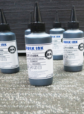打印机墨水 百度西CP110BK 连供颜料墨水 黑色100ml 佳能加黑色油性墨水
