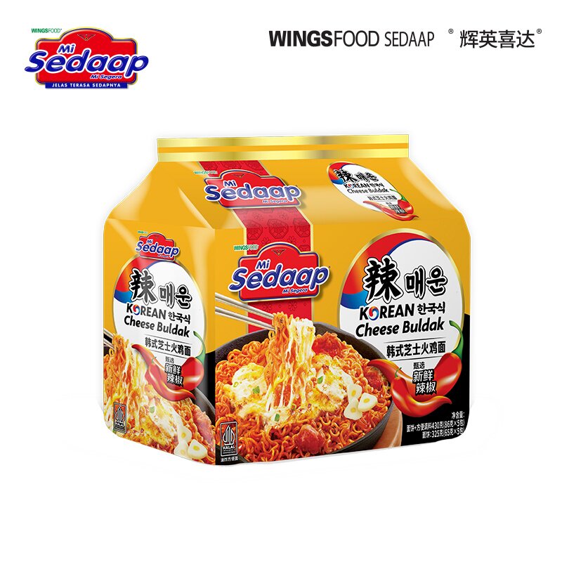 Mi Sedaap辉英喜达韩式芝士奶油火鸡面方便面辣速食夜宵泡面拌面