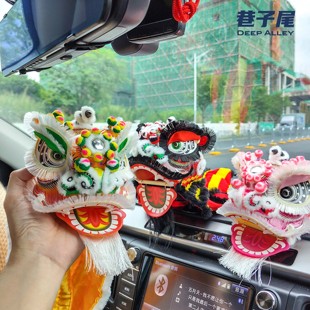 饰车上中控客厅佛山国粹国潮舞狮醒狮摆件 汽车车载中控高级迷你装