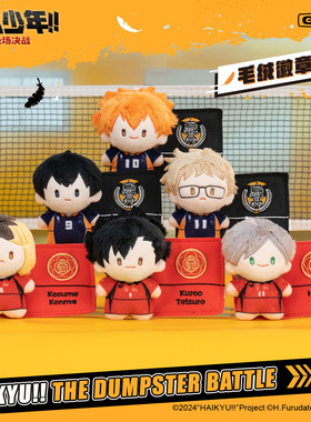 共鸣GONG 排球少年!!垃圾场决战毛绒徽章盲盒 小排球毛绒挂件盲盒