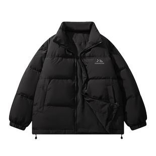 帕丁顿熊基础款反光Logo印花宽松休闲保暖加厚羽绒服 男女同款