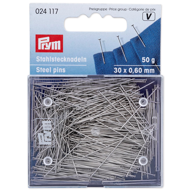 024117 Prym Pins 0.60 x 30 mm Silver Coloured 50g 大头针