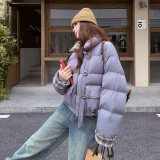 2025冬季新款时尚拼色灰蓝色羽绒服203-9532-P295-K378，女装羽绒服，浙宝203