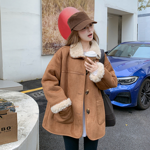 2025冬季新款加厚羊羔毛双面穿外套203-9536-P195-K278，女装短外套，浙宝203