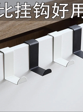 免打孔挂钩强力黑色Z型浴室门后玄关承重挂衣架墙壁S挂钩衣帽挂钩