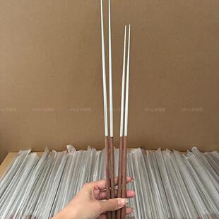 米诺家油炸加长筷子耐高温家用304不锈钢防滑捞面厨房专用胡桃木