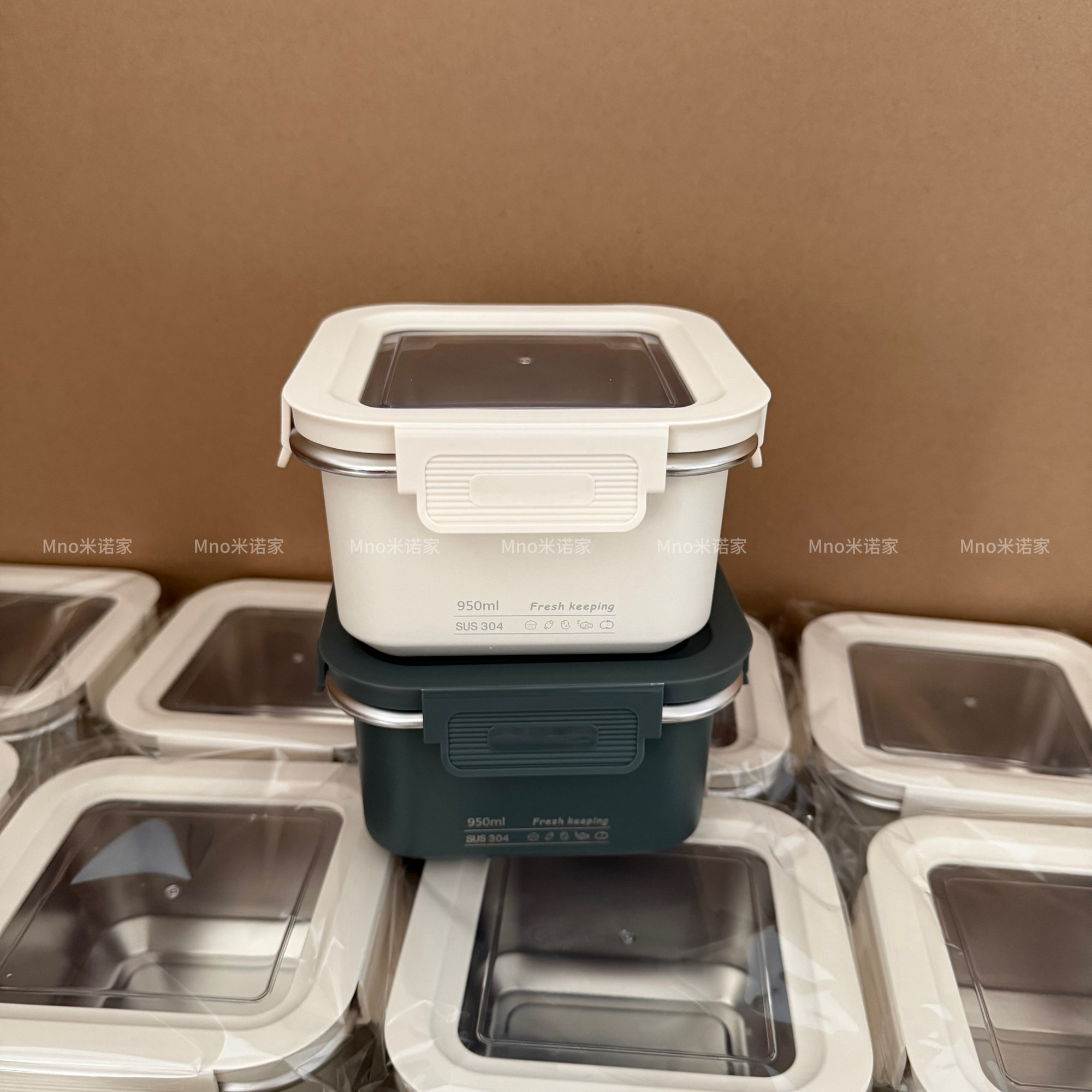 米诺家不锈钢保鲜盒304食品级饭盒密封水果便当冰箱专用方盒带盖,餐饮具,保鲜盒,淘宝优惠券,粉丝福利购,淘宝优惠卷