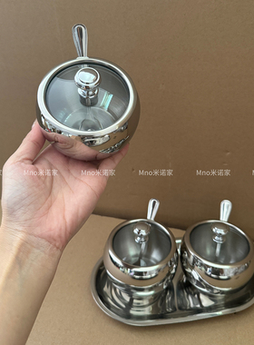 米诺家304不锈钢调料罐辣椒油专用罐密封耐高温家用多猪油罐套装