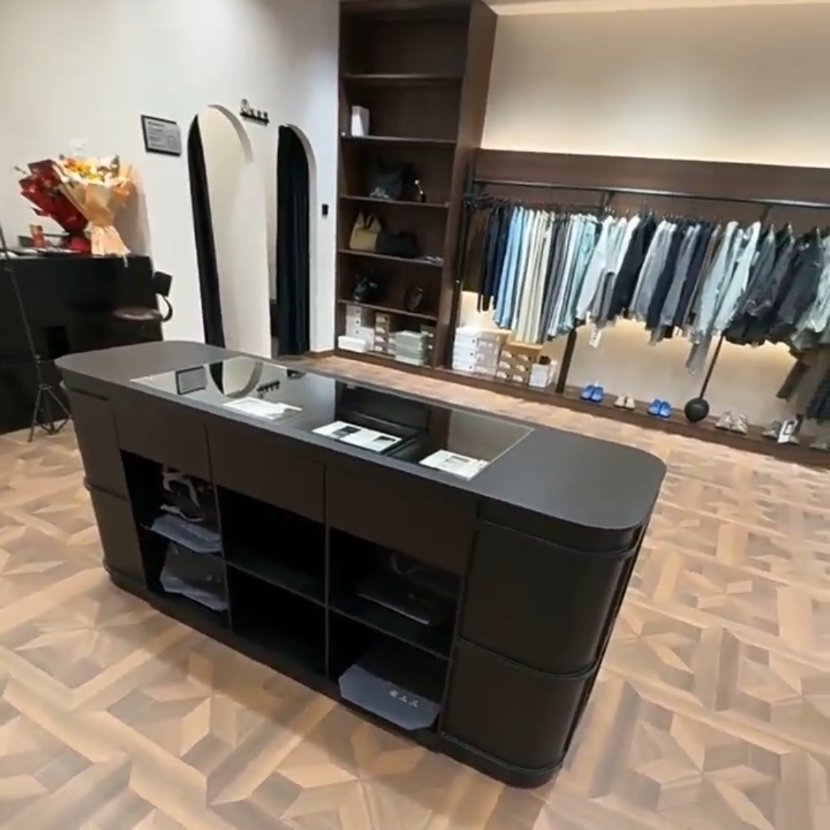 收银台吧台前台接待台服装店柜台桌店铺小型现代展示中岛台流水台