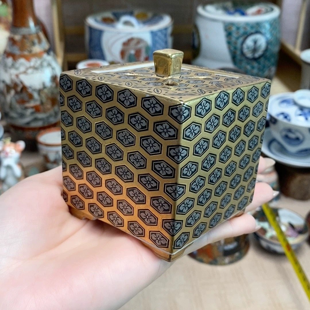 昭和时期老九谷 名家 手绘金银彩厚工 香炉,餐饮具,家用瓷器,淘宝优惠券,粉丝福利购,淘宝优惠卷