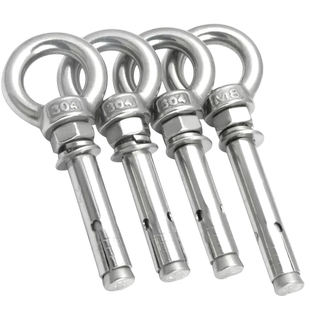 304不锈钢吊环膨胀螺栓带环带圈加长万能膨胀螺丝M6M8M10M12M14