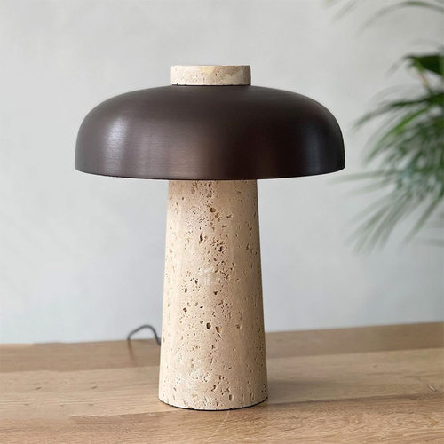中山工厂直销极简艺术Follow design洞石蘑菇台灯卧室床头灯客厅