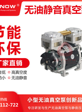 LP200V无油真空泵低噪音负压抽气泵小型活塞式实验室微型真空泵