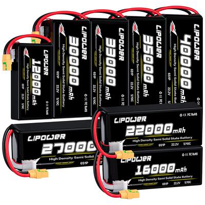 6S/12S高能量密度半固态Solid State 5C 10C高倍率FPV无人机电池