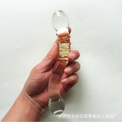Glass-made femalemasturbation toy fake phallus adult product