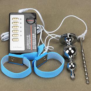 Male penis electric shock punishment toy urethral dilator