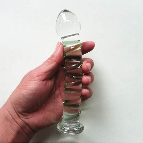 Glass-made femalemasturbation toy fake phallus adult product