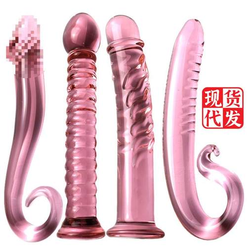 Glass-made femalemasturbation toy fake phallus adult product