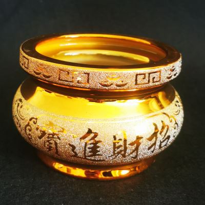 金属丝铝线摇钱树发财树金钱树底座盆景盆陶瓷盆招财进宝盆香炉盆