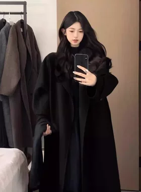 呢子大衣外套女2026秋冬新款毛呢高级感超好看小个子赫本风中长款