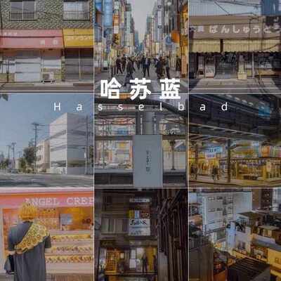 Kodak柯达5207电影卷胶片冲扫仿色LR预设PS配置文件黄蓝调滤镜