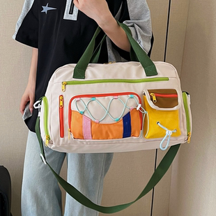 短途旅行包大容量女可套拉杆箱行李袋登机包单肩斜挎包待产收纳包