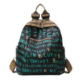 时尚国风双肩背包女士通勤包休闲百搭多功能简约妈咪包大容量单肩