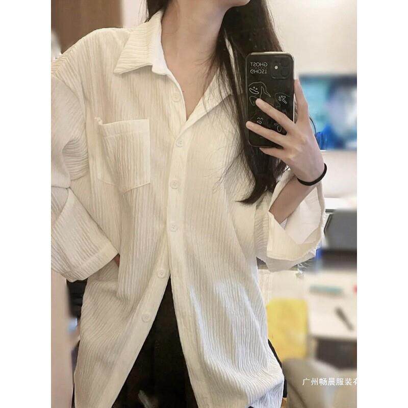 衬衫上衣设计感女小众2026新款夏季薄款衬衣外套女款防晒开衫外搭