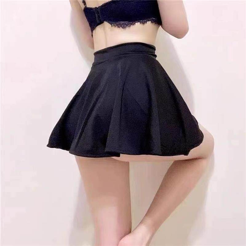 短裙女半身裙2026新款春夏季高腰显瘦黑色小个子蓬蓬裙裤裙a字裙