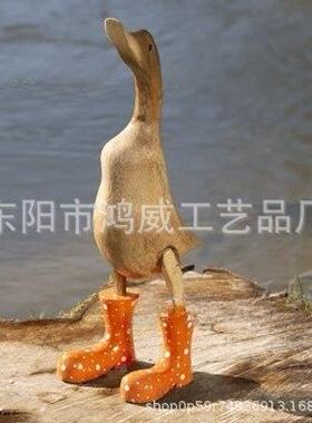 新款跨境鸭斑点庭雨靴子搞有趣家居装笑饰院树脂桌面YS-001摆件工