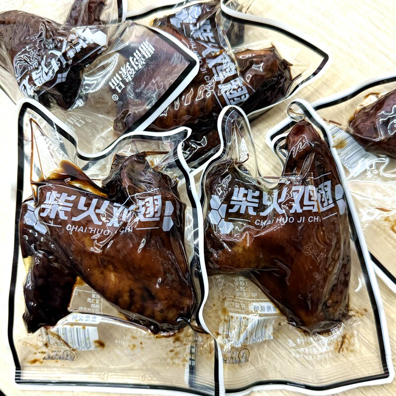 鼎韵臻品柴火鸡翅卤味鸡翅膀即食鸡肉网红零食蜜汁鸡翅大鸡翅500g