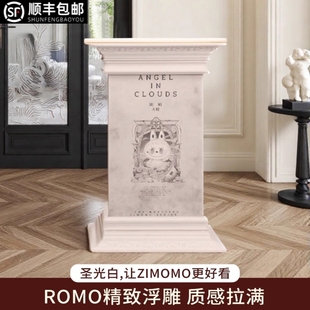 ZIMOMO罗马柱大首领大天使亚克力保护罩拉布布公仔一体底座展示盒