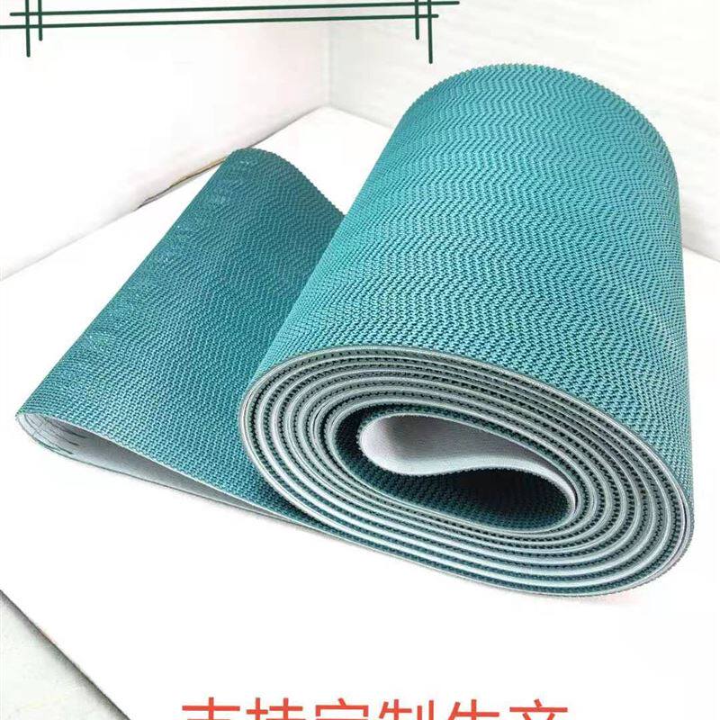 2输送带墨绿色防滑皮带纸箱输送带波浪草纹皮带墨绿色