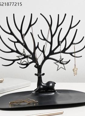 x钥匙树枝收纳玄关鹿角挂钩置物架挂架免打孔进门门口创意摆件