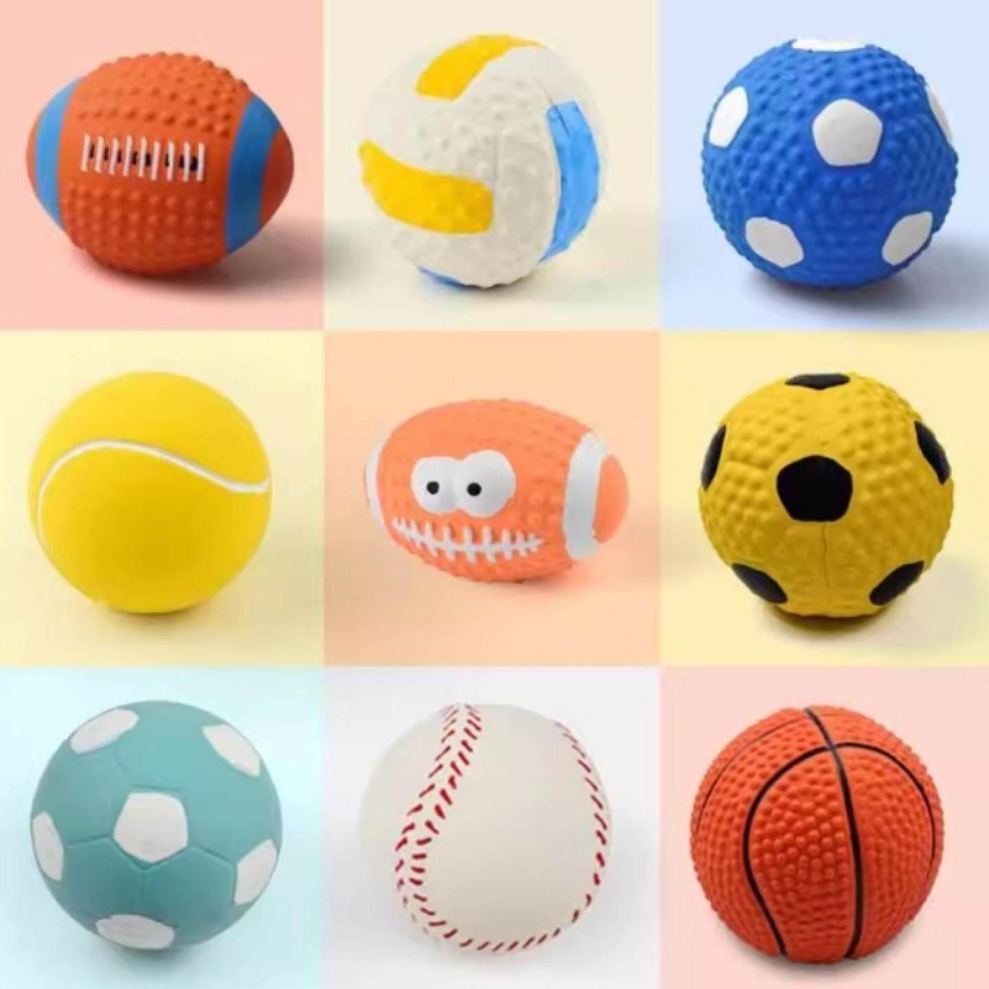 会叫弹力球小狗狗咬橡胶萨摩耶皮球狗狗玩的球球耐咬 泰迪 发声