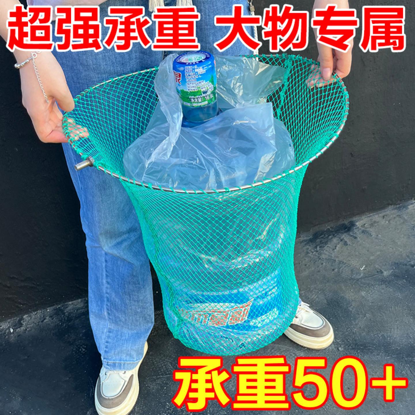 不锈钢实心抄网头螺丝M8结实大物抄网圈捞鱼钓鱼防挂加深小眼抄网