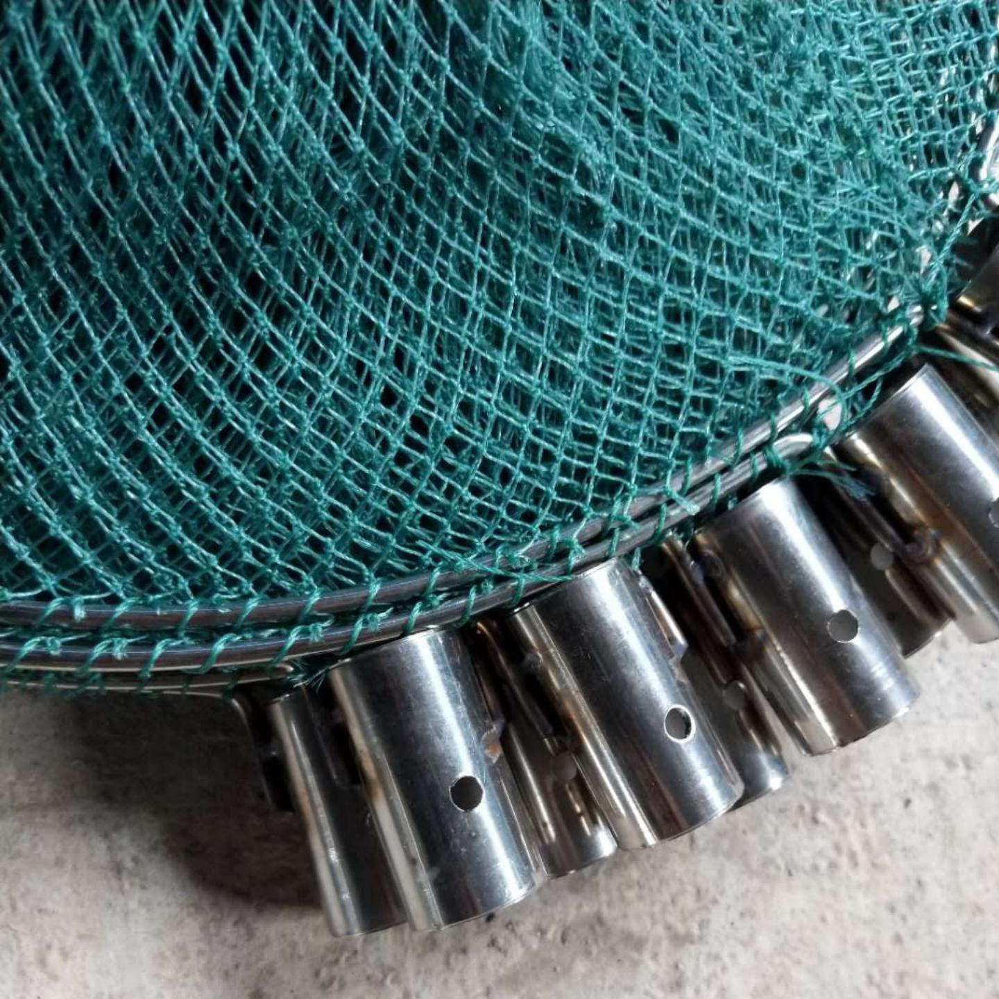 实心不锈钢抄网头机制抄网捞兜捕鱼网小眼抄鱼网圈 抄网