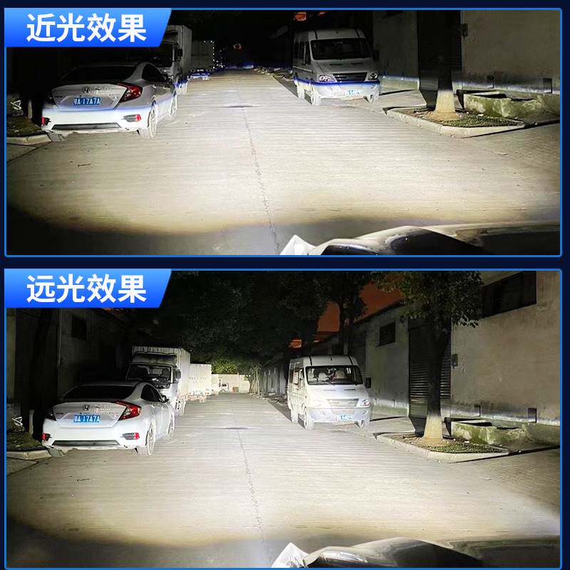 自带双光透镜h4远近一体12v汽车led激光大灯超亮聚光灯泡货车24V