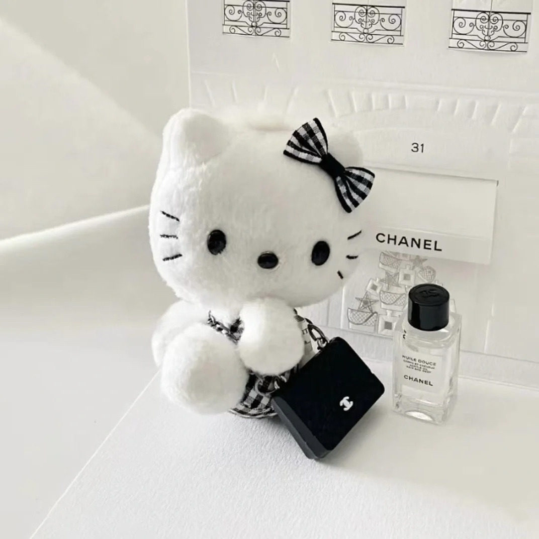 日本代购正版hellokitty包包挂件可爱小公仔卡通毛绒书包挂饰玩偶