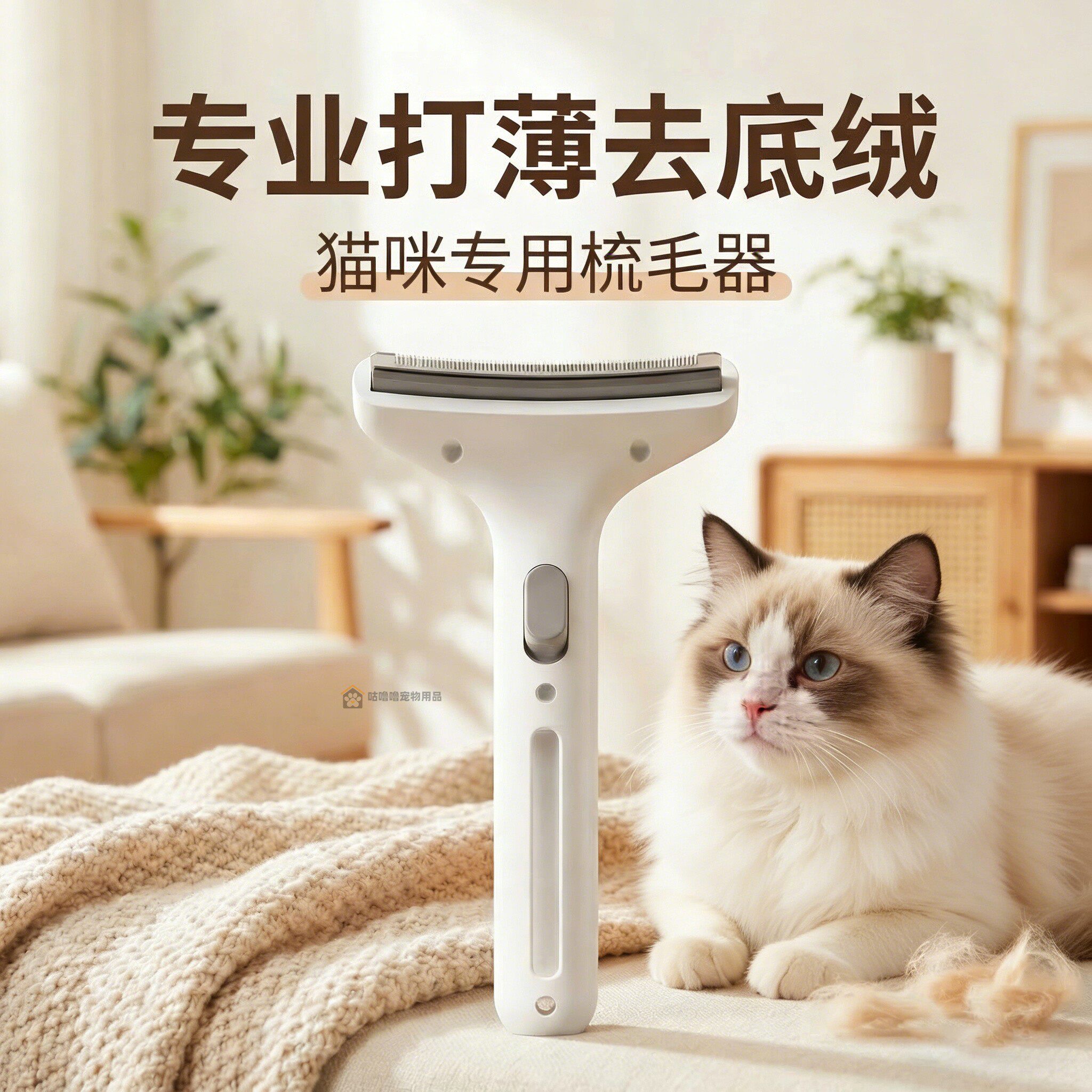 布偶猫咪梳毛专用梳子刷子清理掉毛打薄器撸猫宠物狗毛