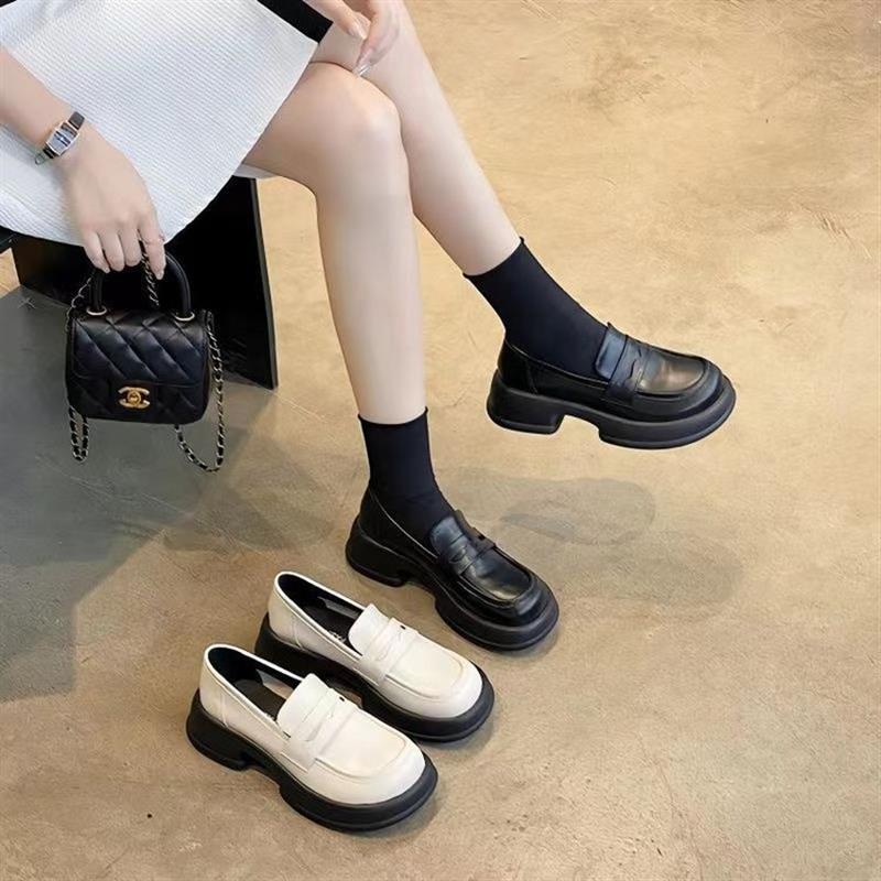 玛丽珍小皮鞋女2025年春季新款日系jk制服单鞋子厚底一脚蹬乐福鞋