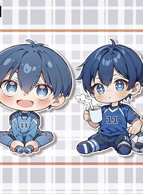 tutu蓝色监狱周边蓝锁洁世一动漫反光汽车贴纸车身贴