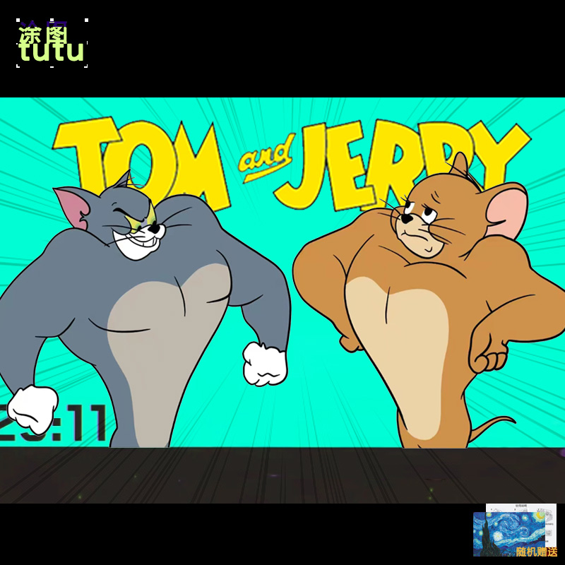 猫和老鼠汤姆猫杰瑞搞笑创意贴纸反光汽车划痕遮挡反光车贴