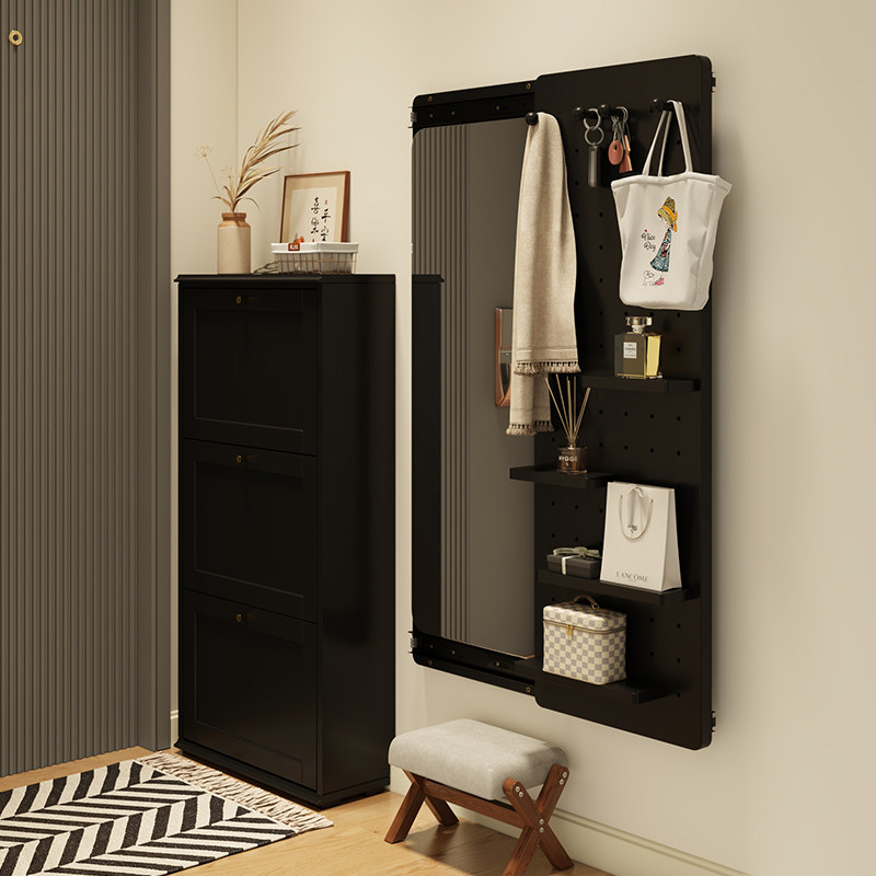 洞洞板穿衣镜隐形推拉全身镜贴墙隐藏镜子实木挂墙玄关壁挂试衣镜,住宅家具,穿衣镜,淘宝优惠券,粉丝福利购,淘宝优惠卷