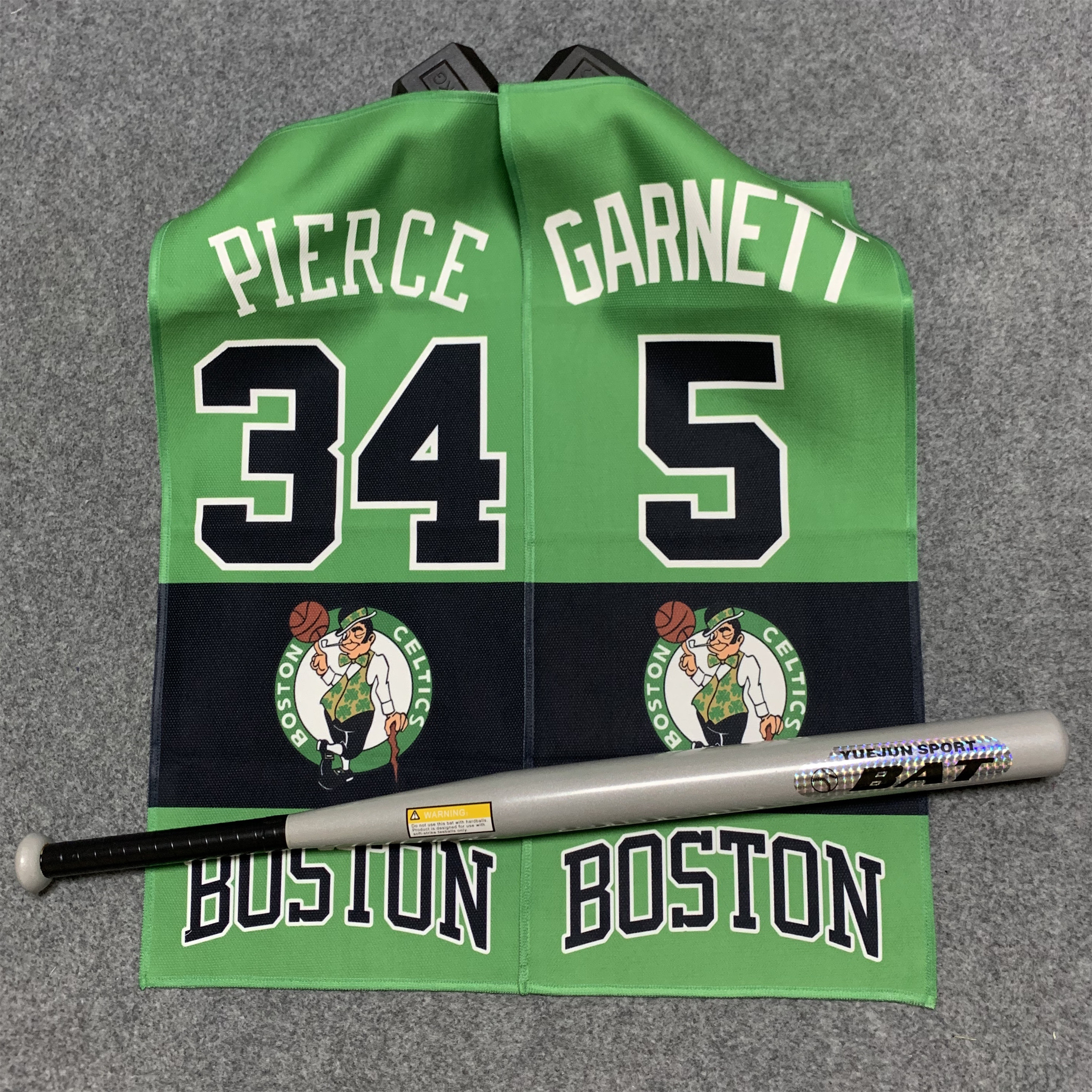 凯尔特人三巨头双层浴巾吸汗篮球健身房街舞公司球队定制运动毛巾