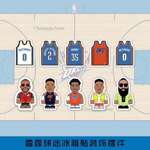 雷霆球星威少阿杜冰箱贴摆件磁贴