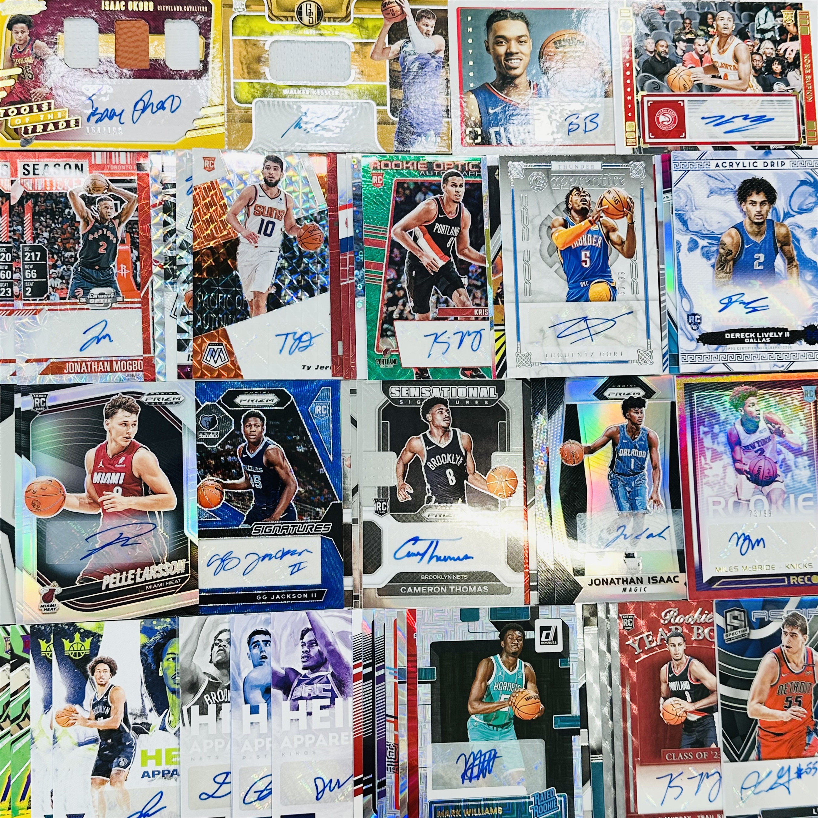 潜力新秀签字折射雷霆开拓者 正版NBA球星卡Panini帕尼尼投资收藏